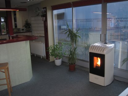 sfeerhaard gestookt met pellets